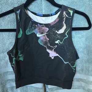 Nike Dri-FIT Black and Purple Crop Top